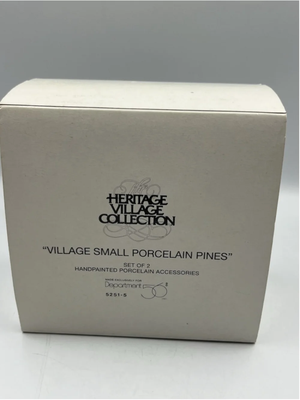 DEPT 56 5251-5 Village Accessories small porcelain pines 2pc see all ,COLLECT